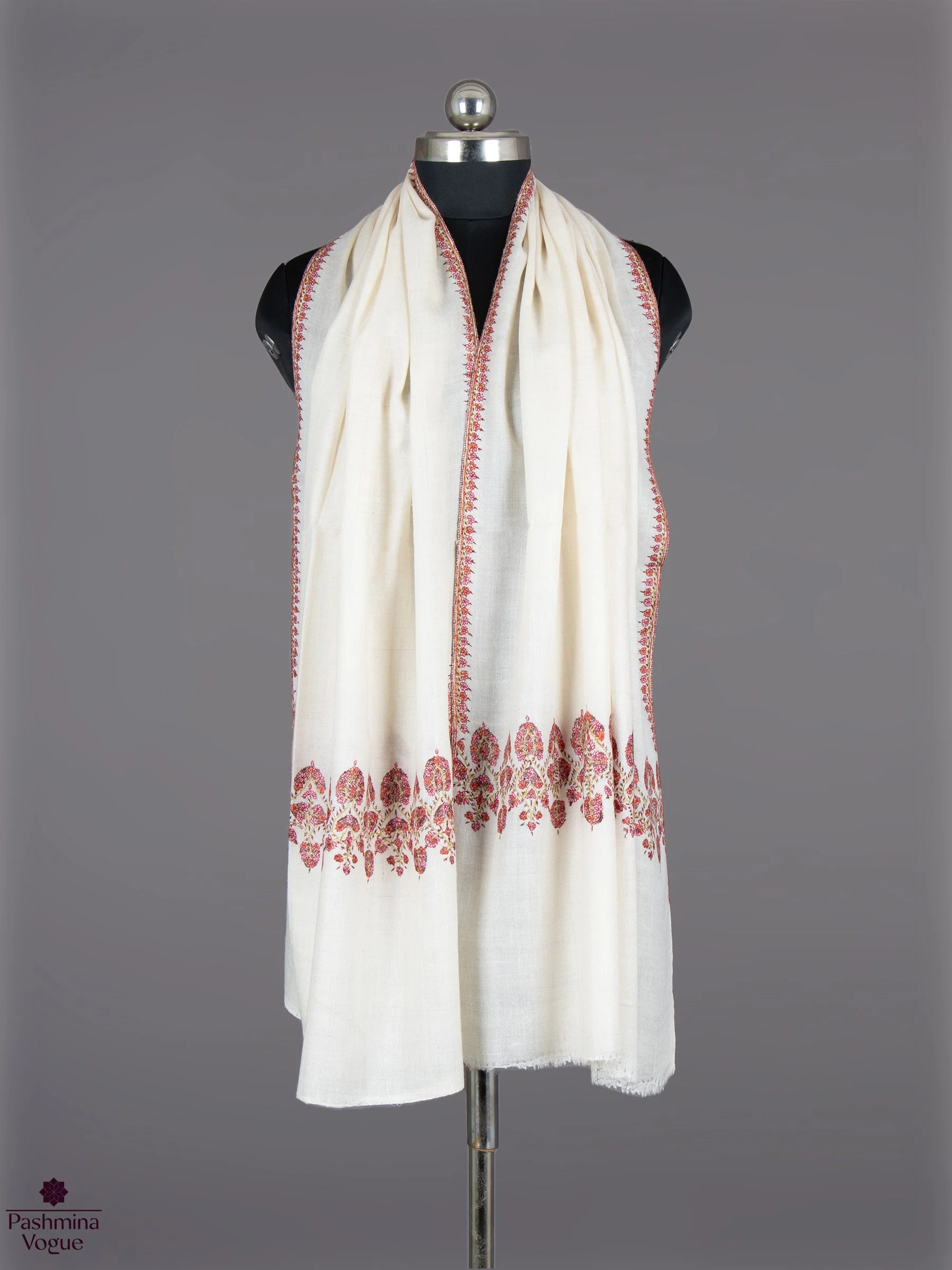 Womens-Off-White-Pashmina