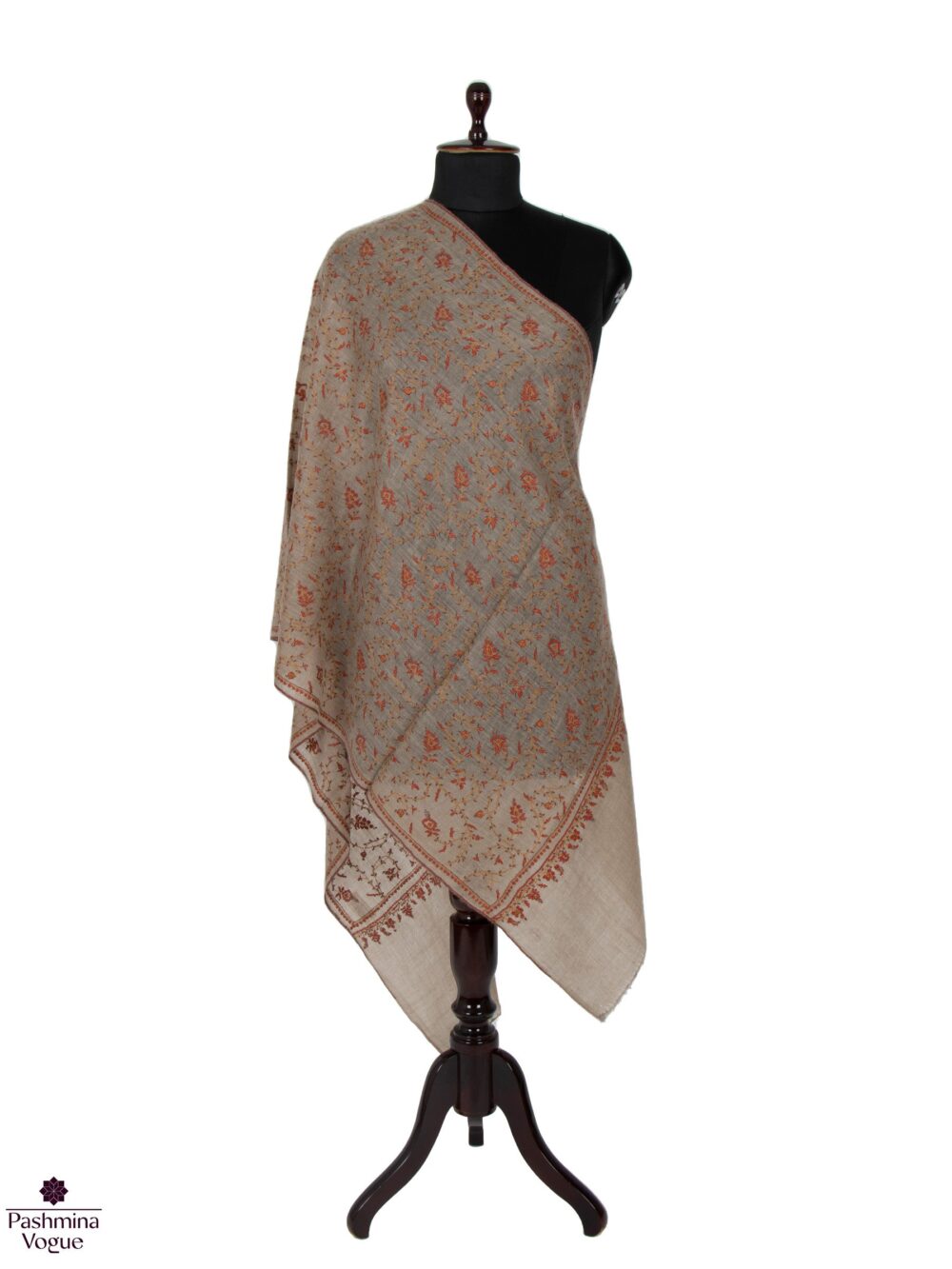 Pashmina-Beige-Cashmere-Embroidered-Wrap