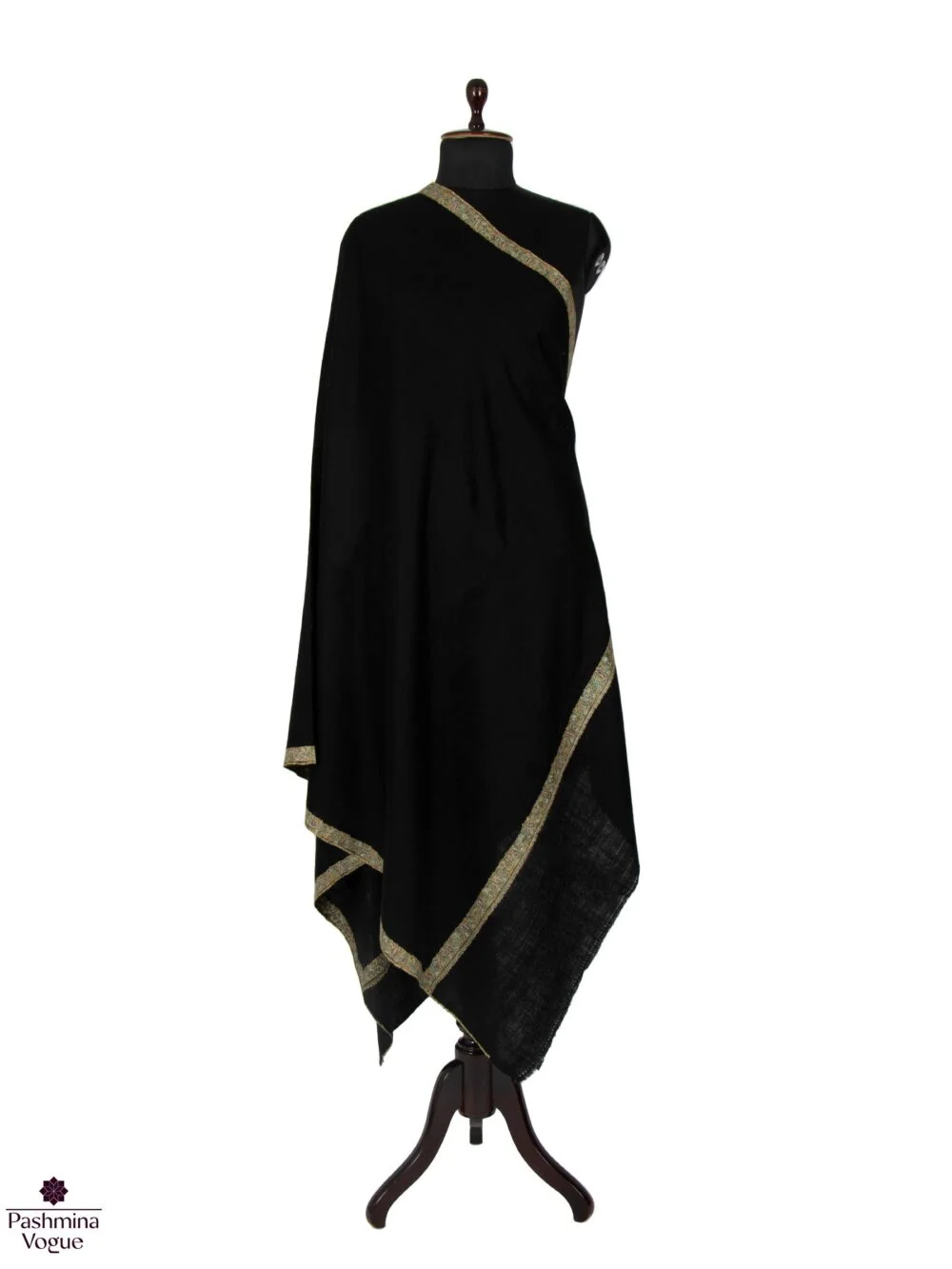Women's-Black-Pashmina