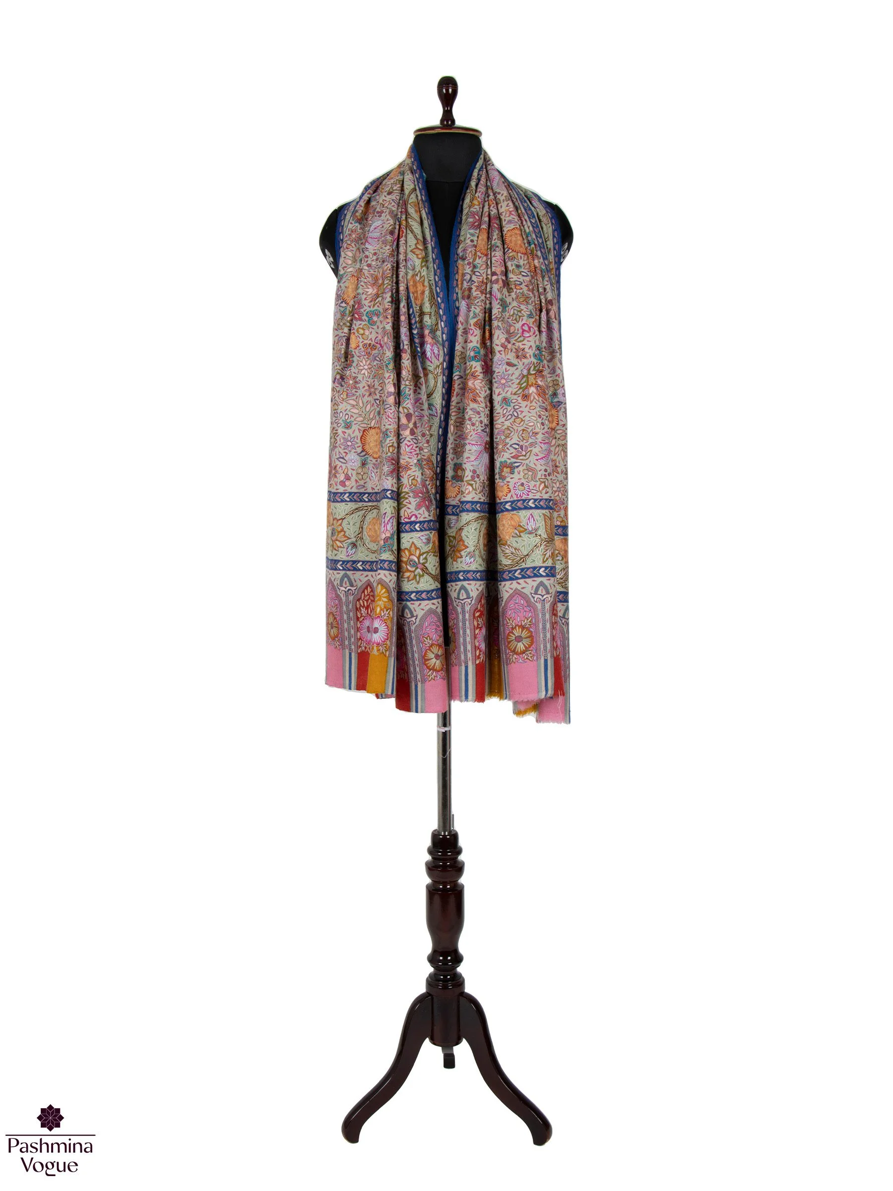 Kalamkari Floral Pashmina Shawl