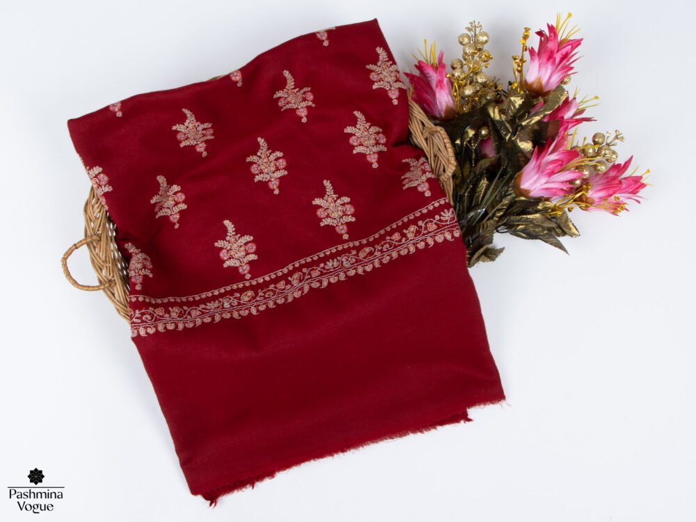 maroon-shawl-for-wedding