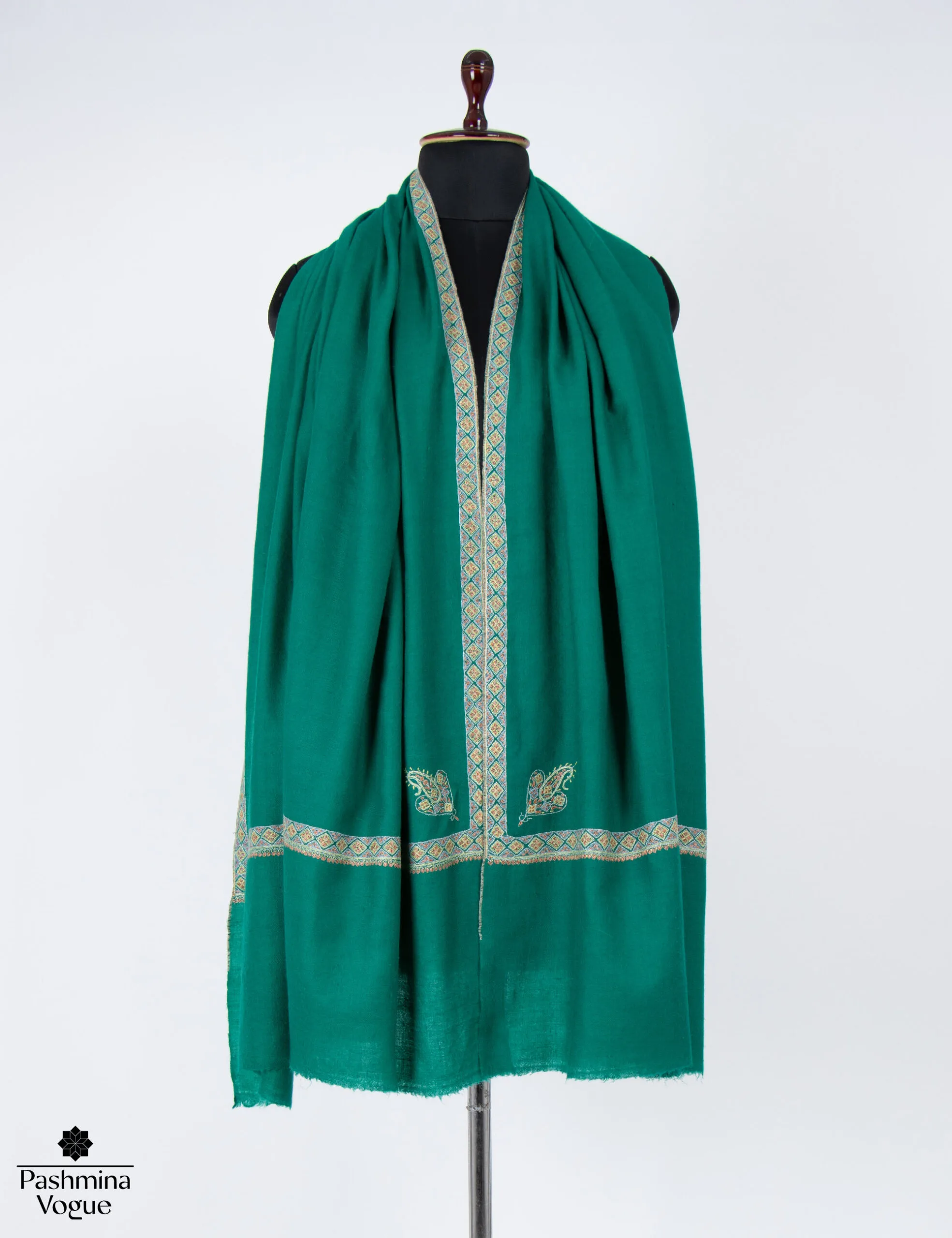 pashmina-shawls-green-color
