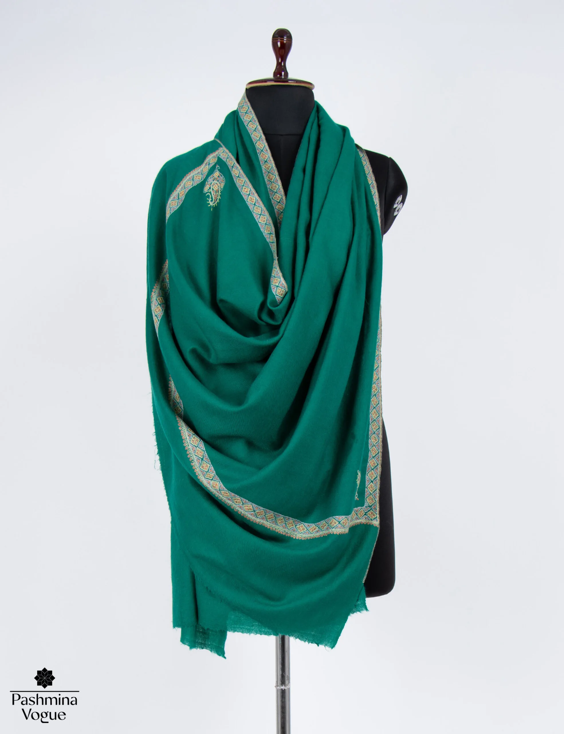 pashmina-shawls-green-color
