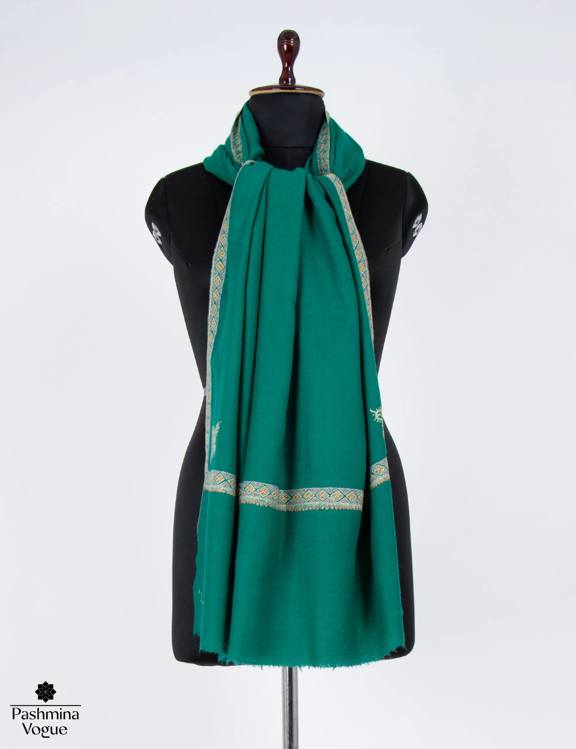 pashmina-shawls-green-color