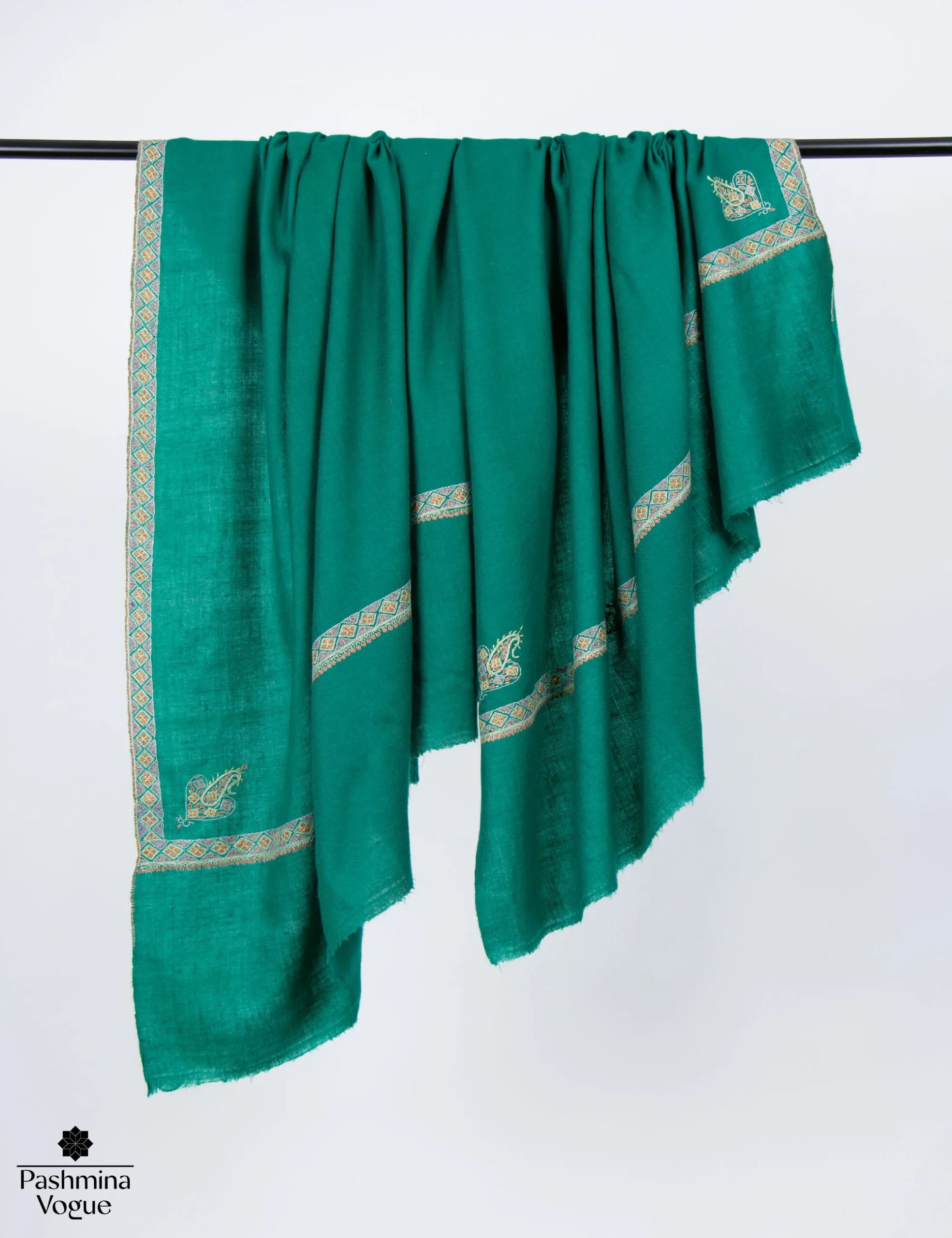 pashmina-shawls-green-color