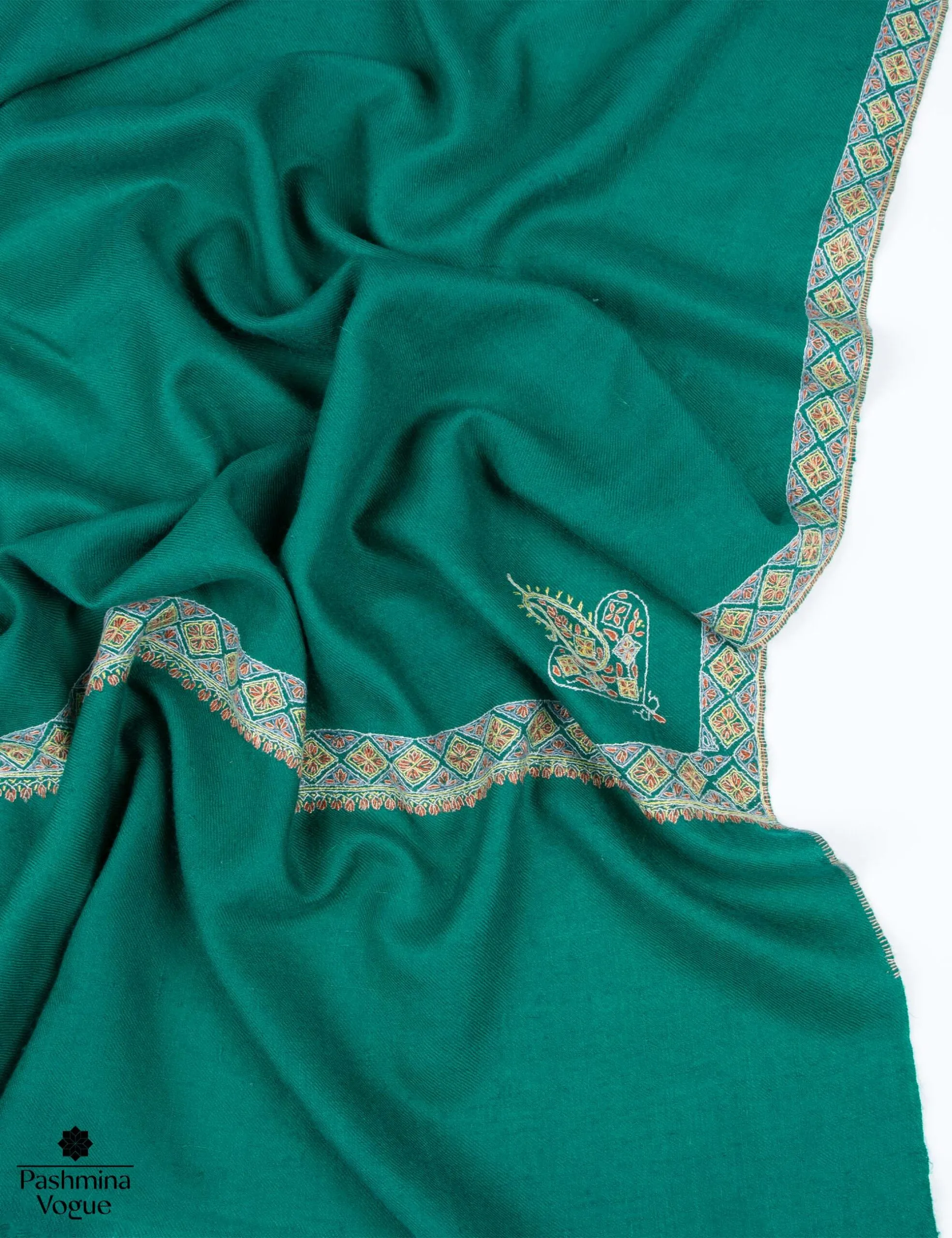 pashmina-shawls-green-color