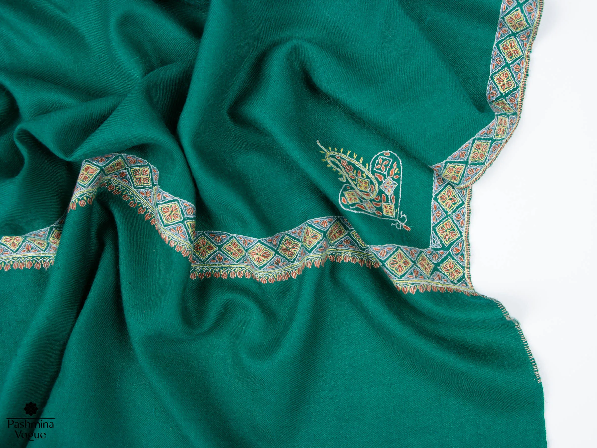 pashmina-shawls-green-color