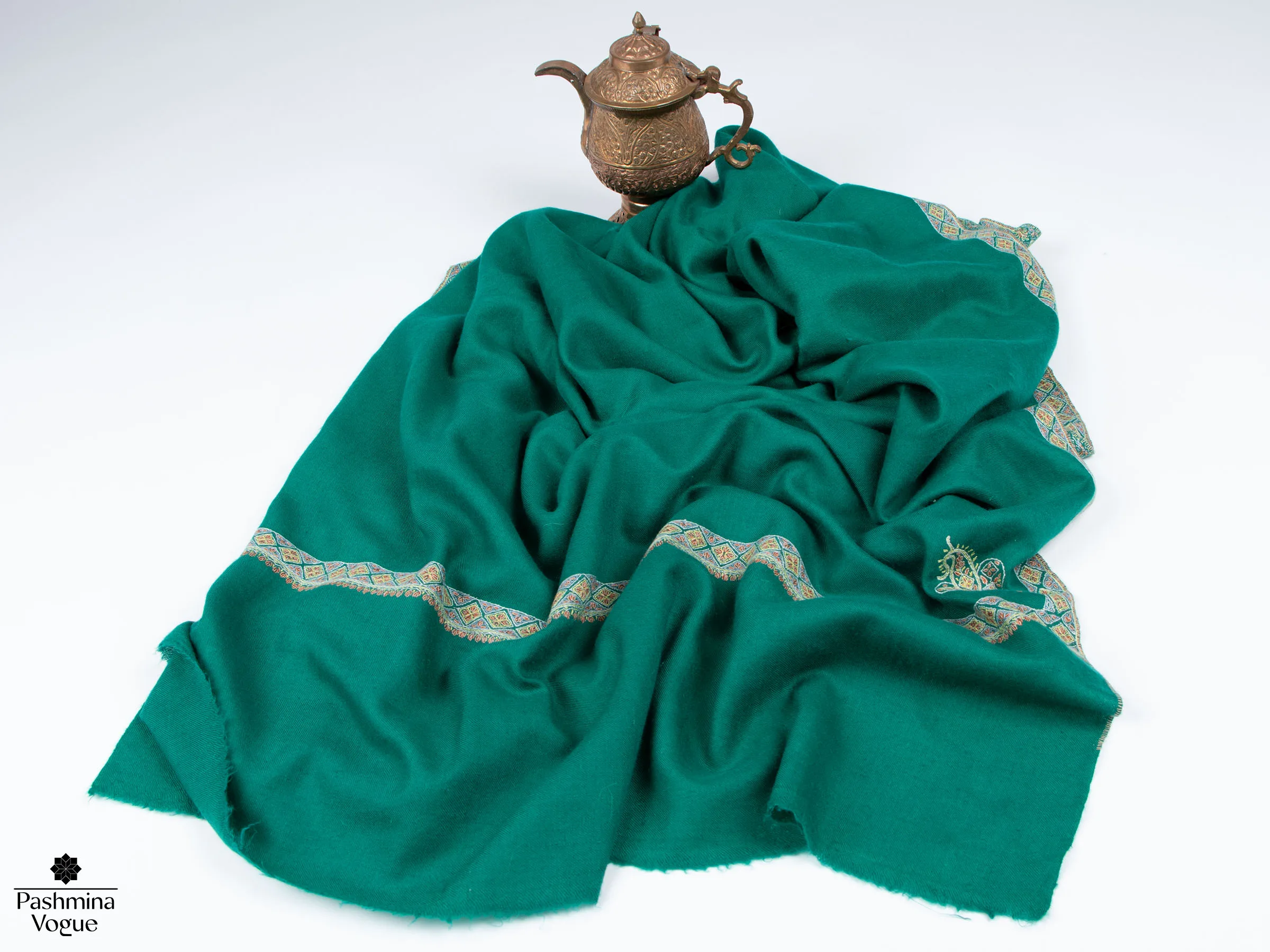 pashmina-shawls-green-color