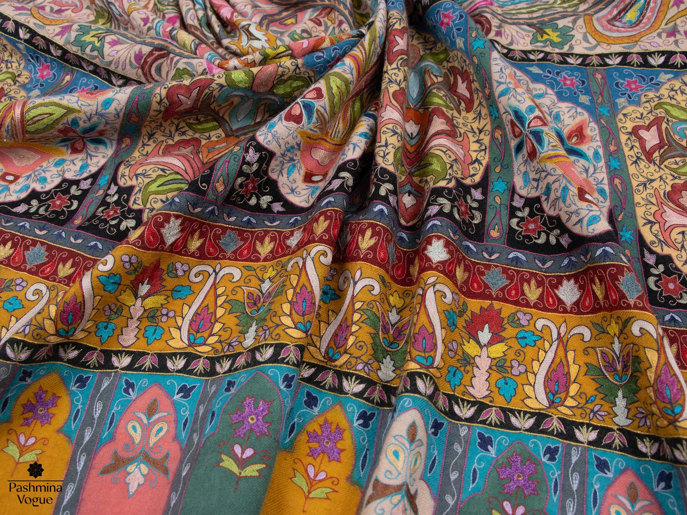 Kalamkari Handloom Pashmina Shawl