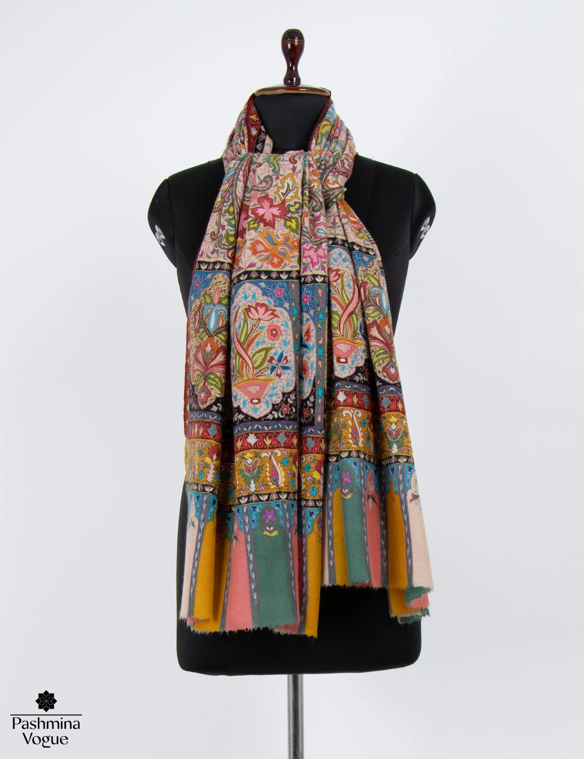 Kalamkari Handloom Pashmina Shawl