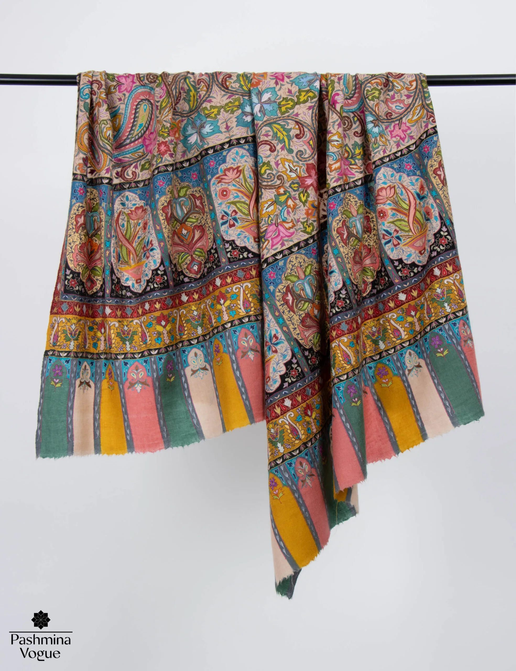 Kalamkari Handloom Pashmina Shawl