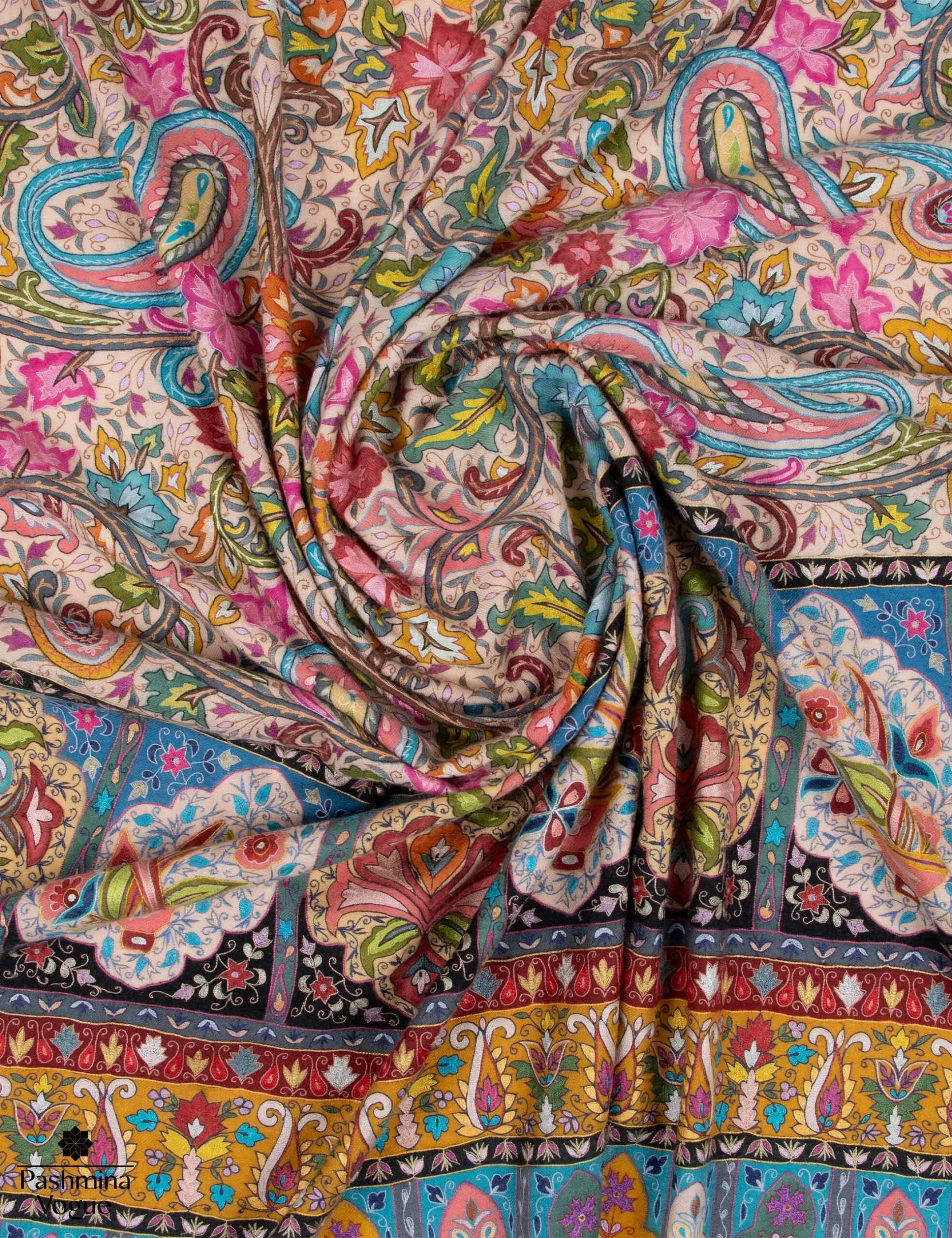 Kalamkari Handloom Pashmina Shawl