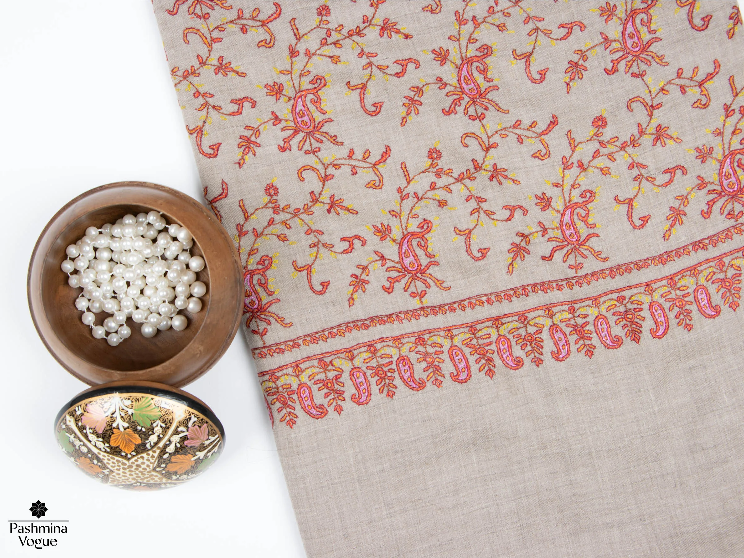 Beige Bliss Pashmina Shawl