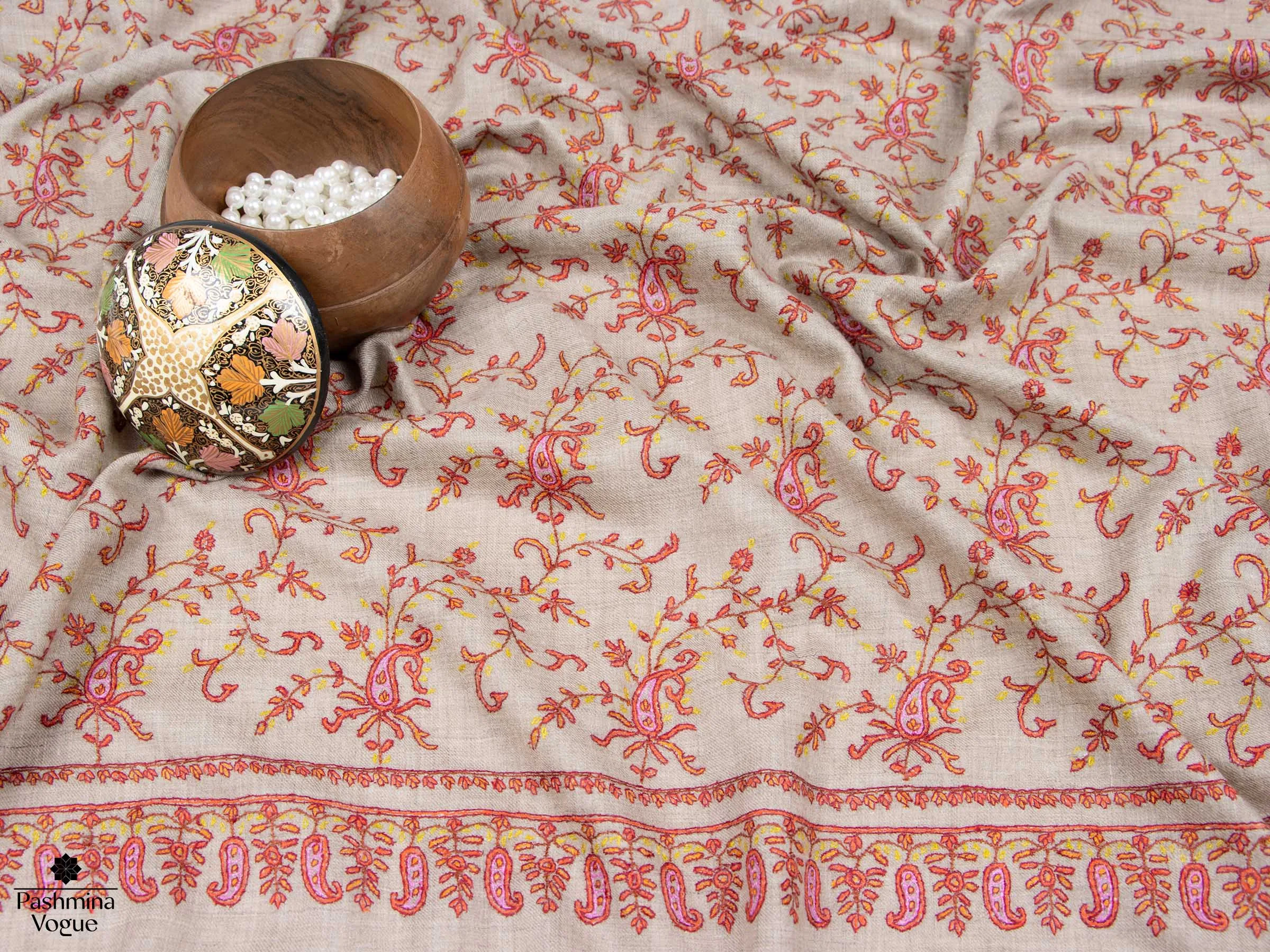 Beige Bliss Pashmina Shawl