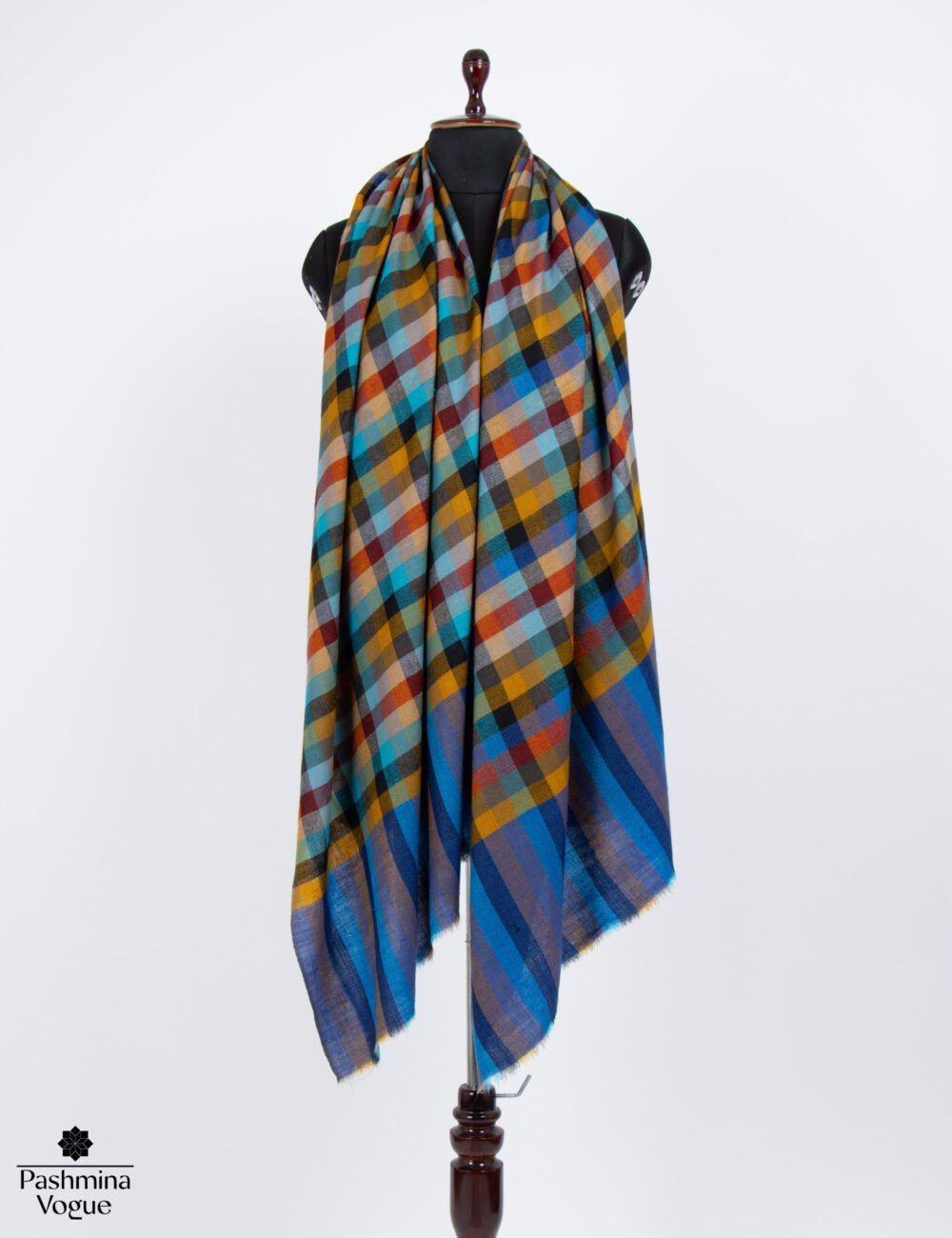 Timeless Checkered Pashmina Shawl