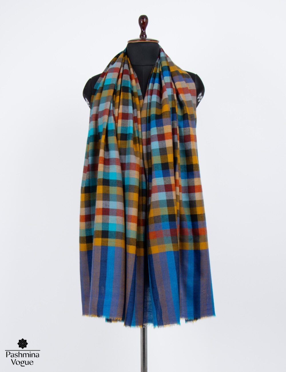 Timeless Checkered Pashmina Shawl