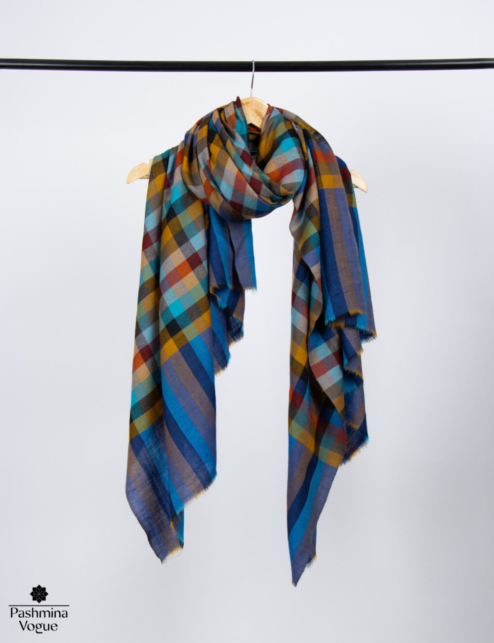 Timeless Checkered Pashmina Shawl