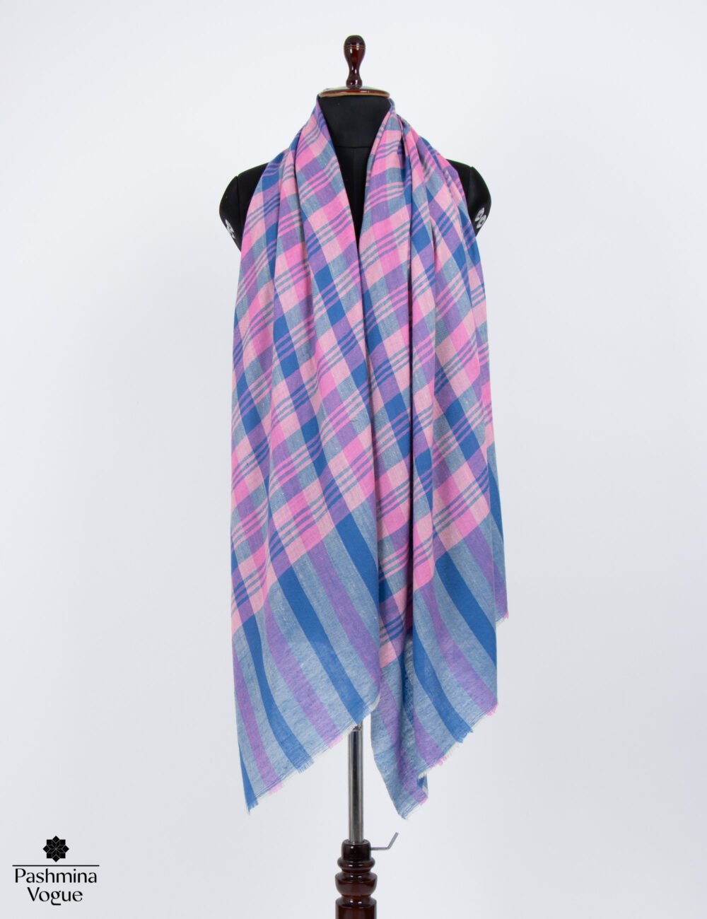 Pink and Blue Pashmina Shawl