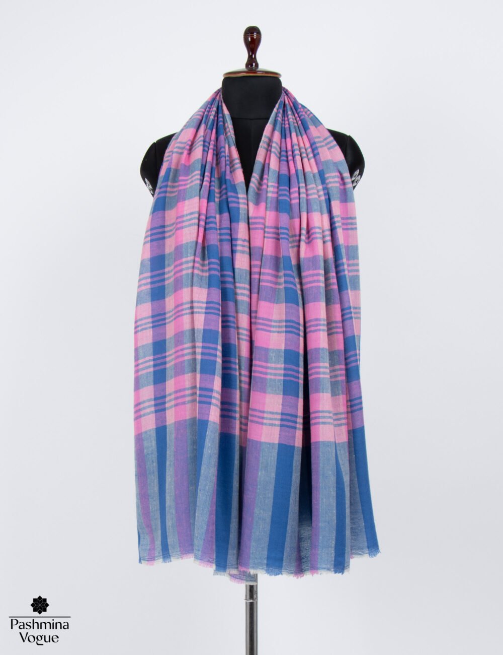 Pink and Blue Pashmina Shawl