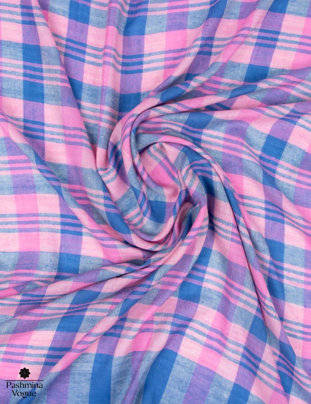 Pink and Blue Pashmina Shawl