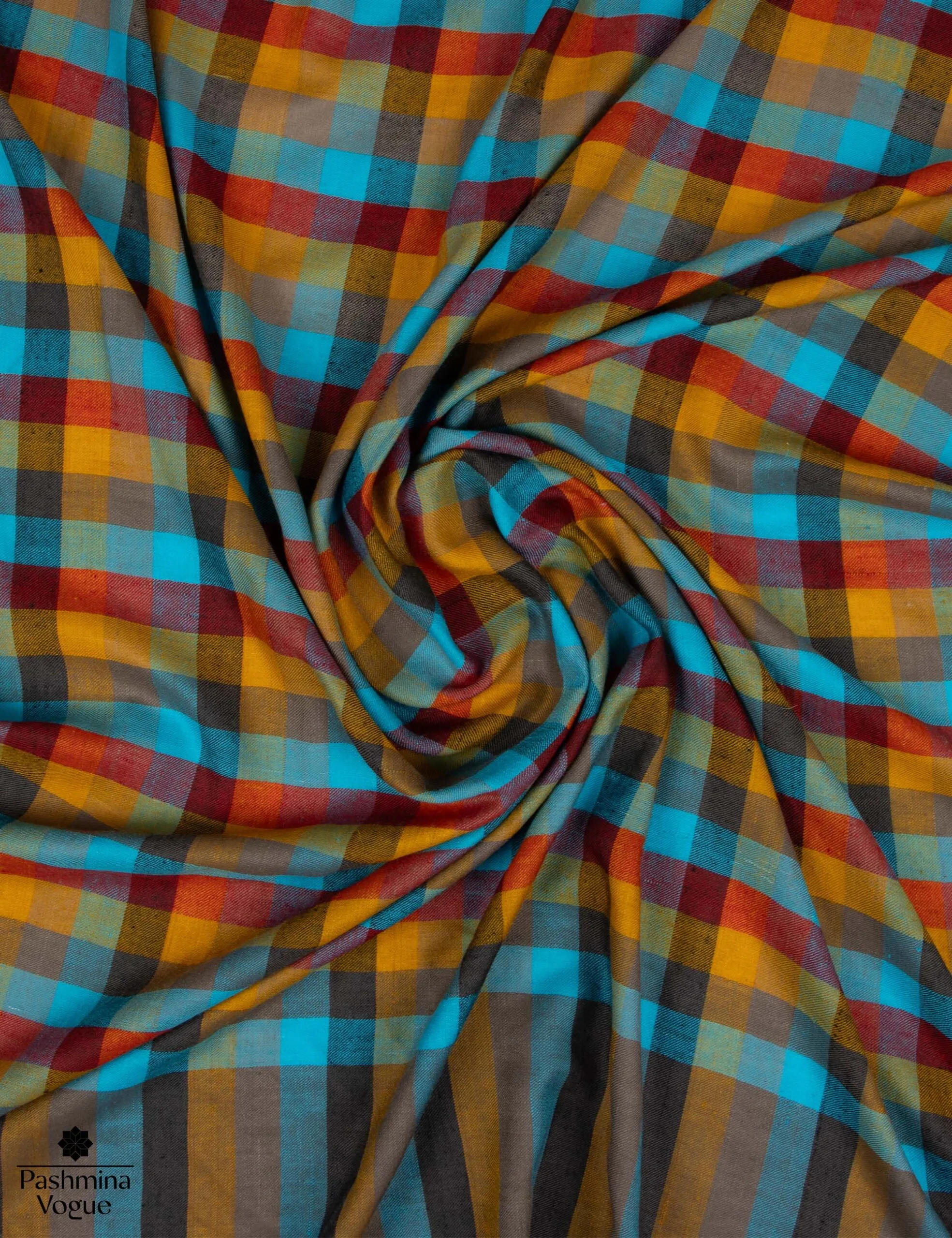 Regal Plaid Pashmina Shawl