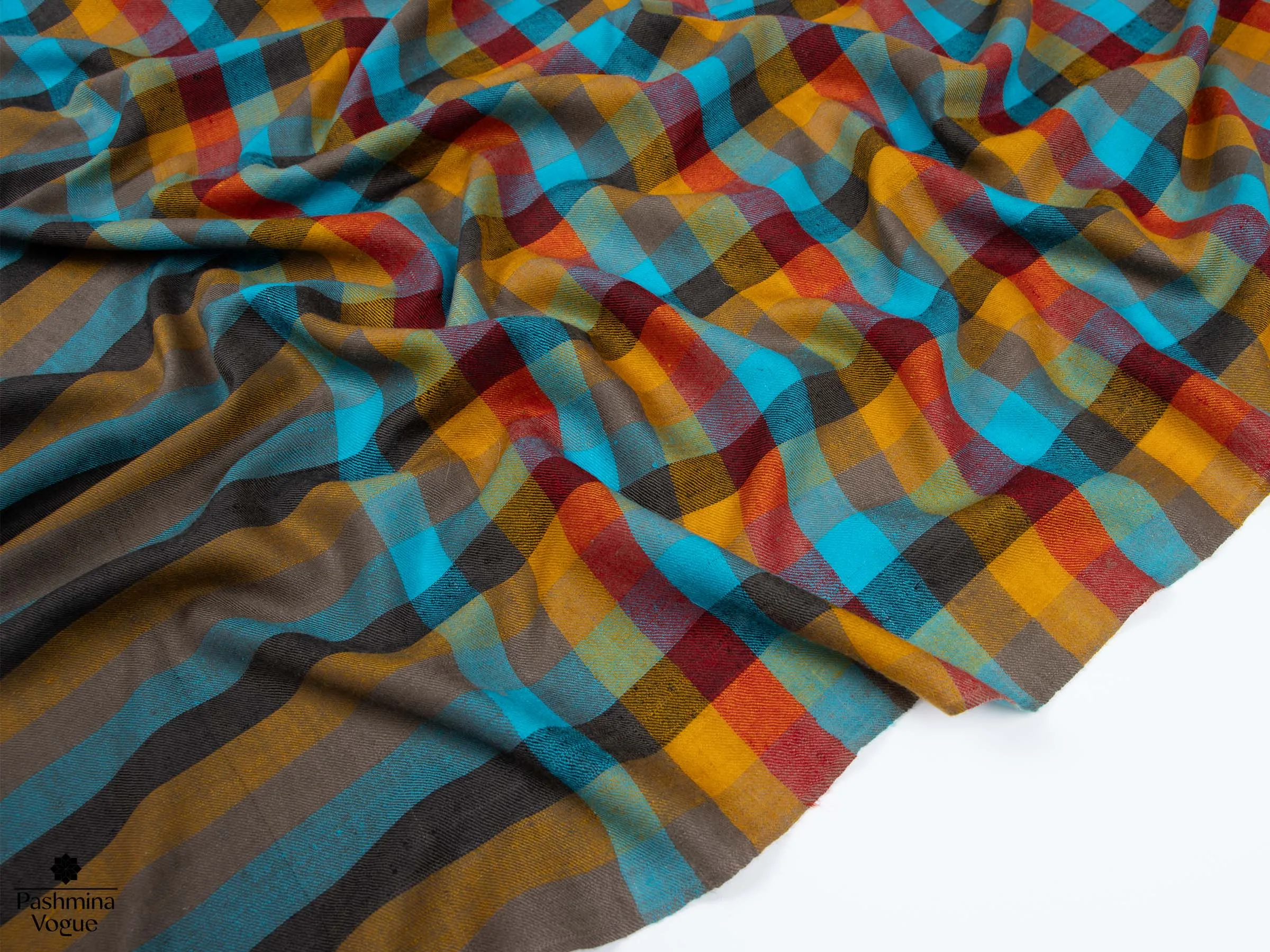 Regal Plaid Pashmina Shawl
