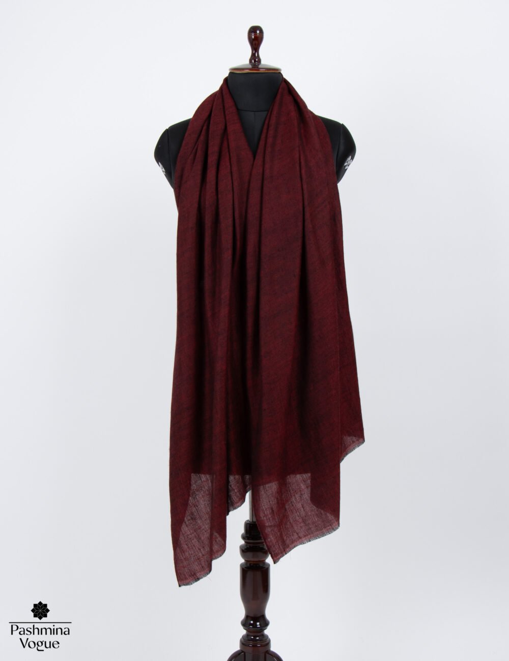 Dark Sienna Solid Pashmina Stole