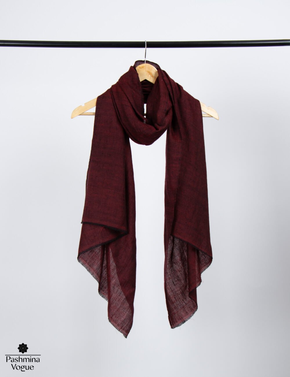 Dark Sienna Solid Pashmina Stole