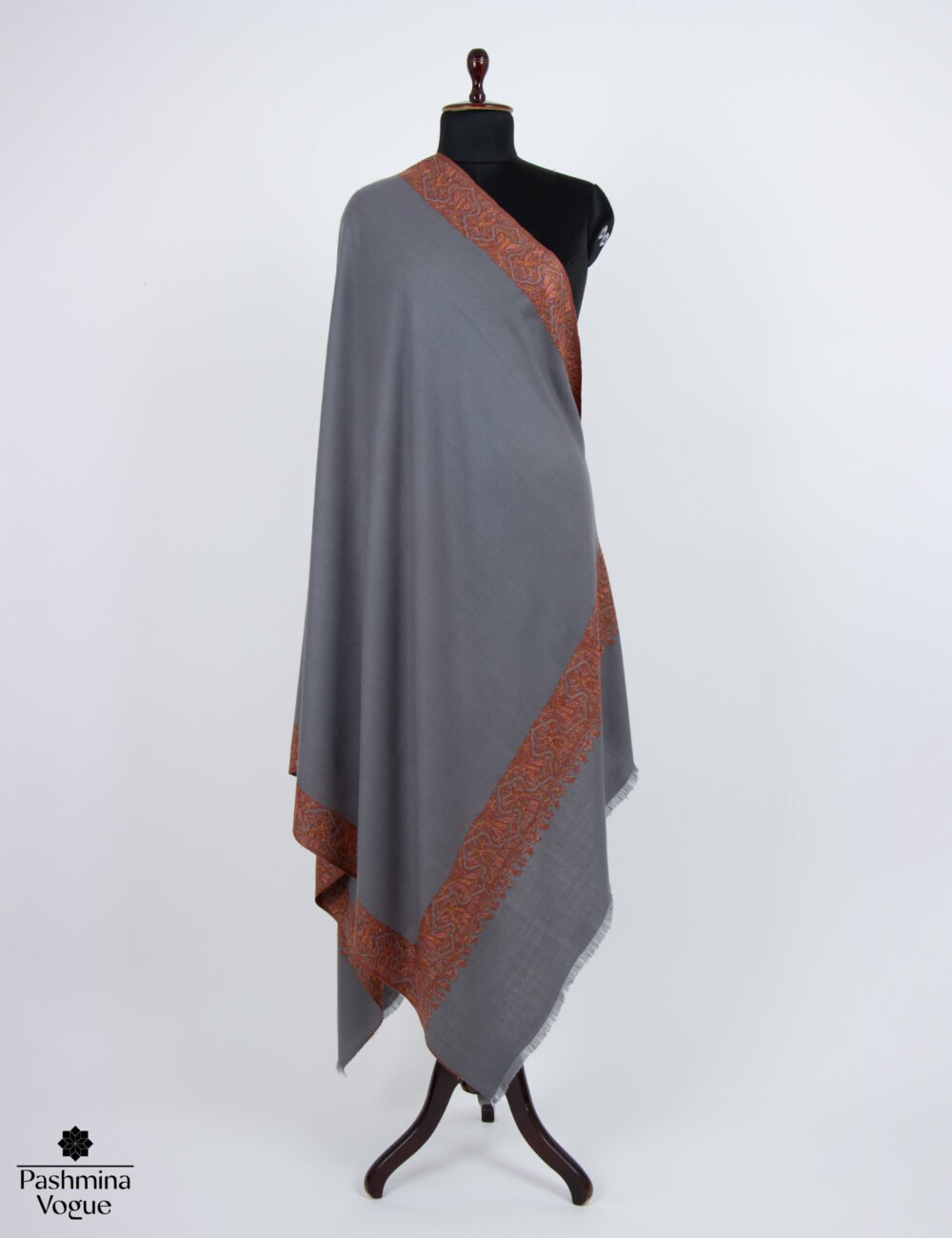 blue grey pashmina