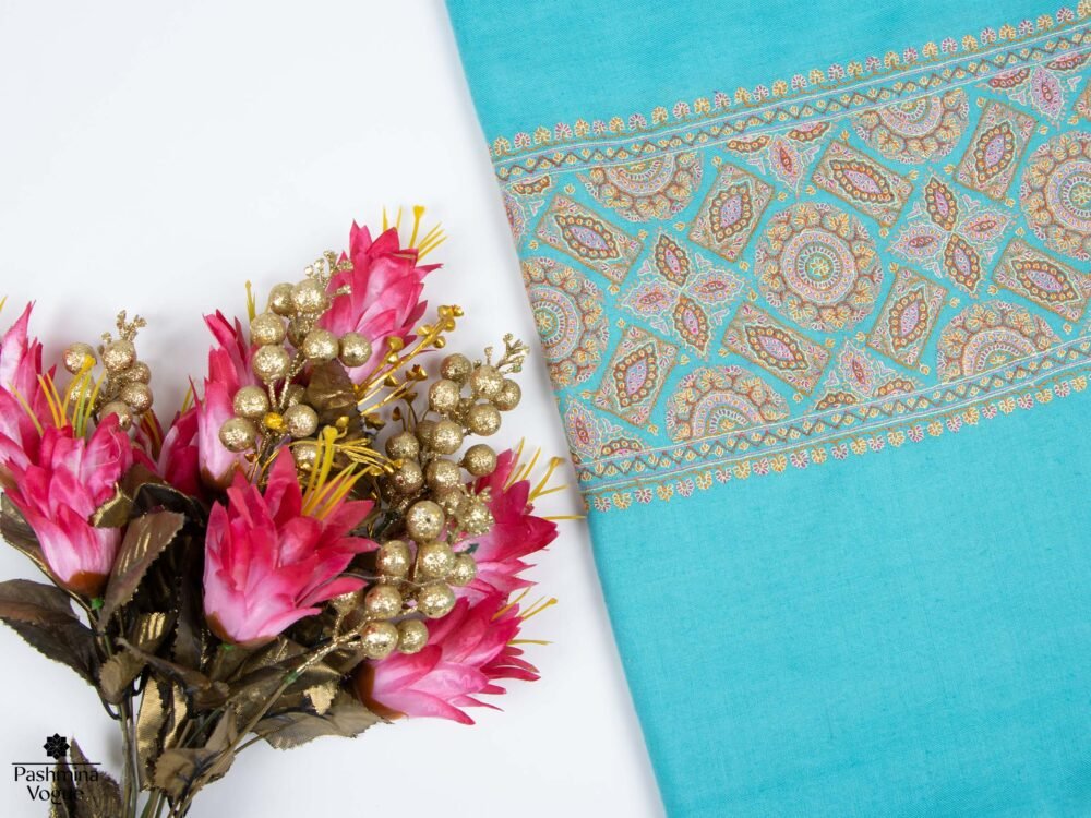 Ball Blue Pashmina Shawl