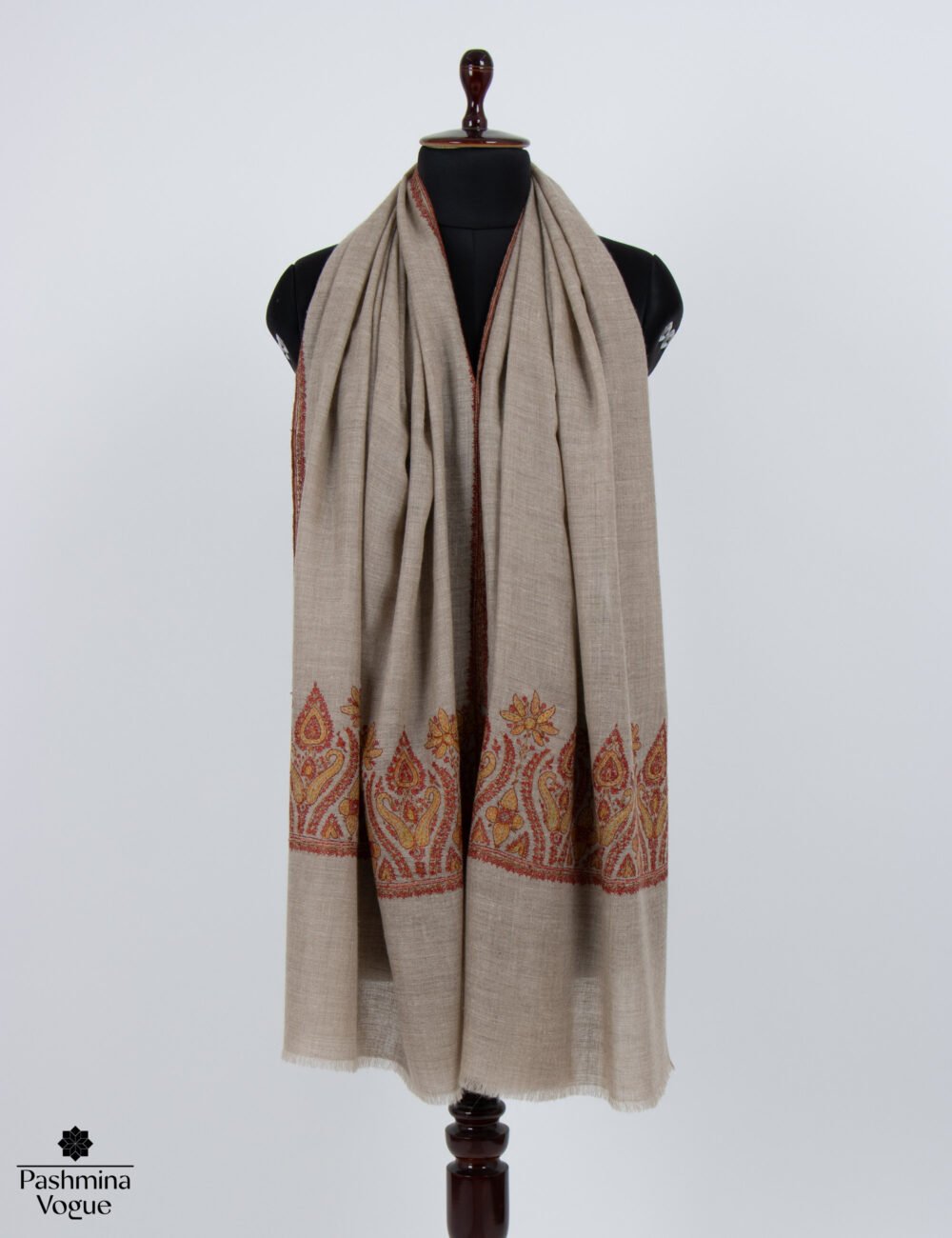 Beige (Natural) Pashmina Wrap