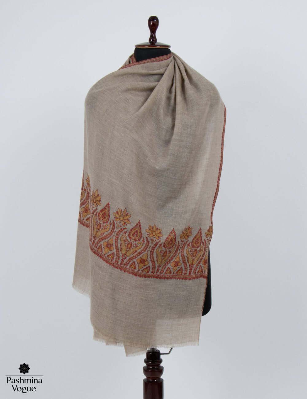 Beige (Natural) Pashmina Wrap