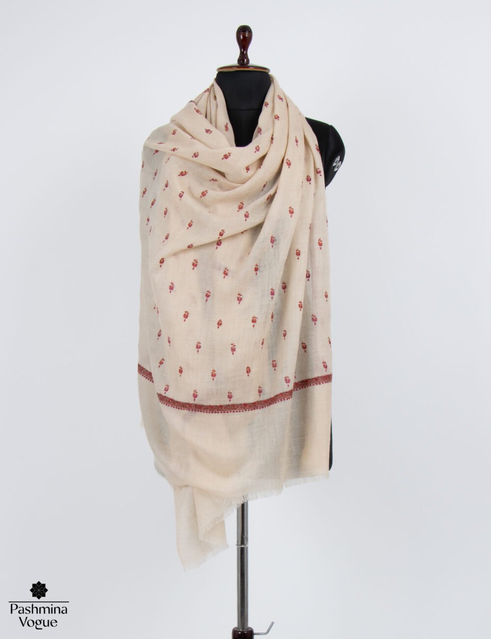 Ivory Pearl Essence Pashmina Shawl