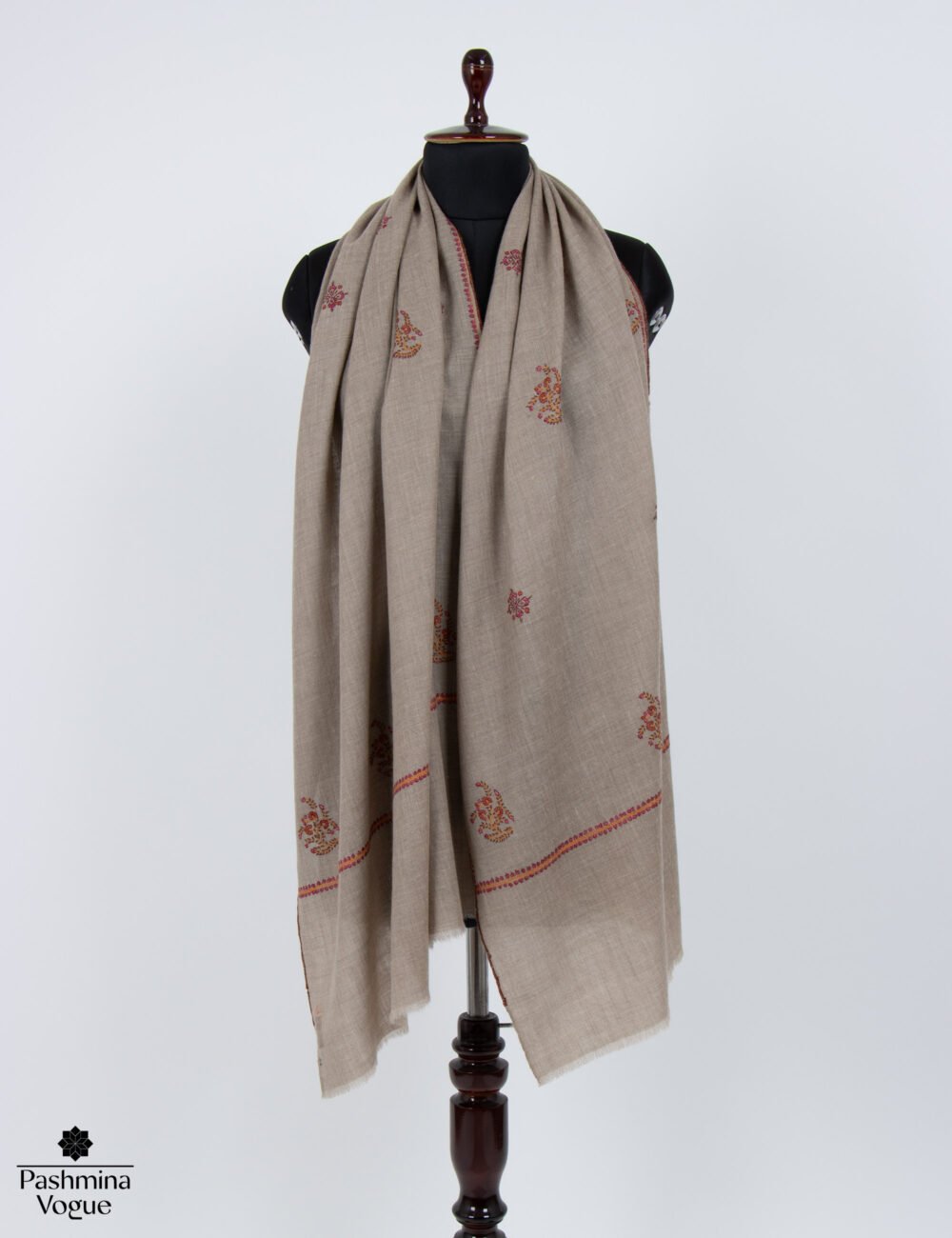 Certified Embroidered Pashmina Wrap