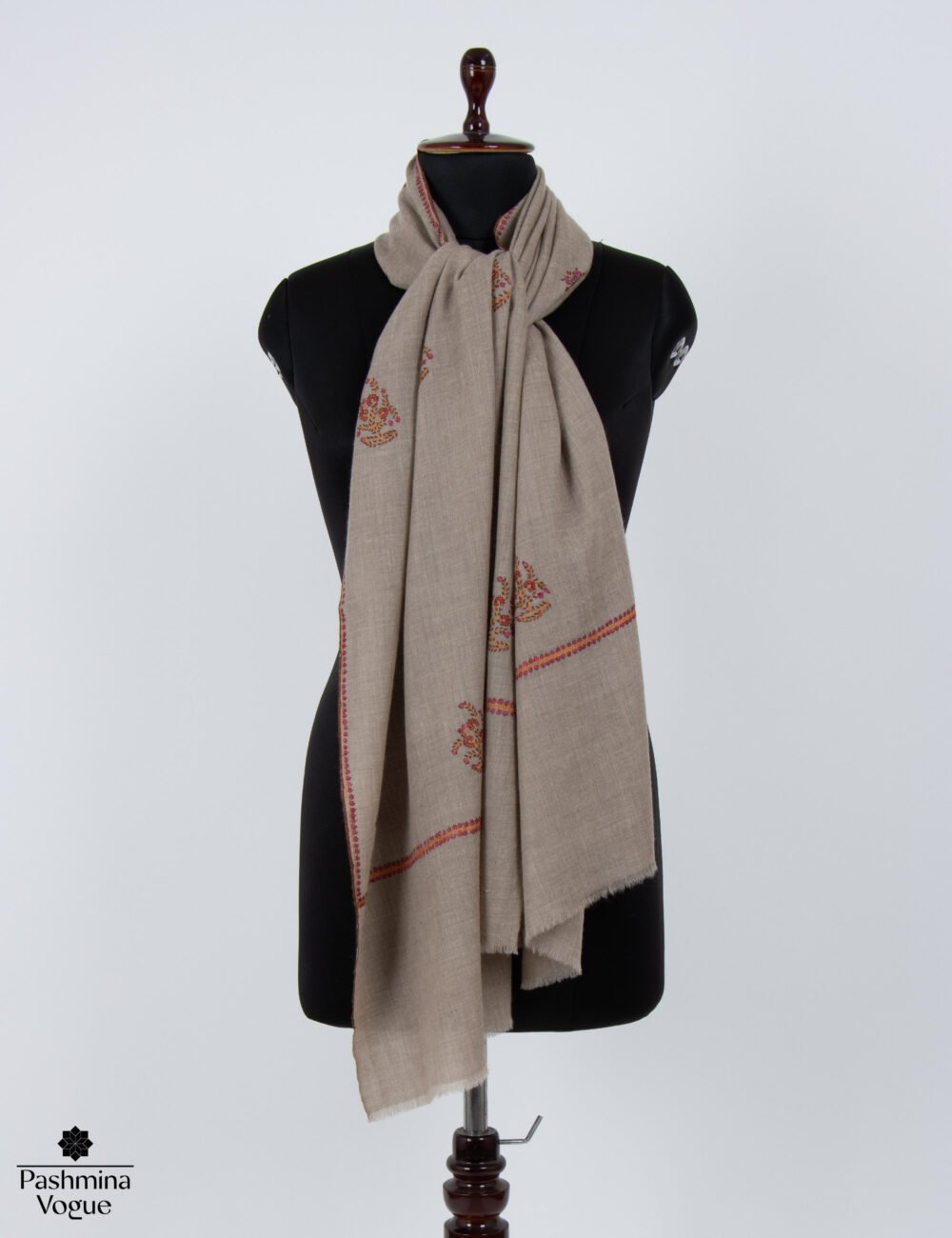 Certified Embroidered Pashmina Wrap