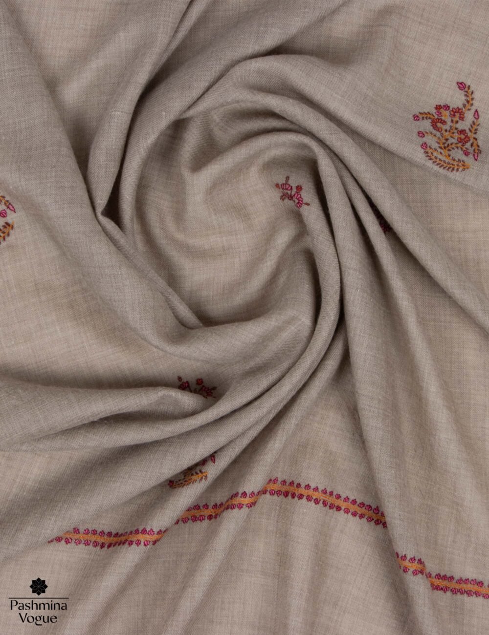 Certified Embroidered Pashmina Wrap