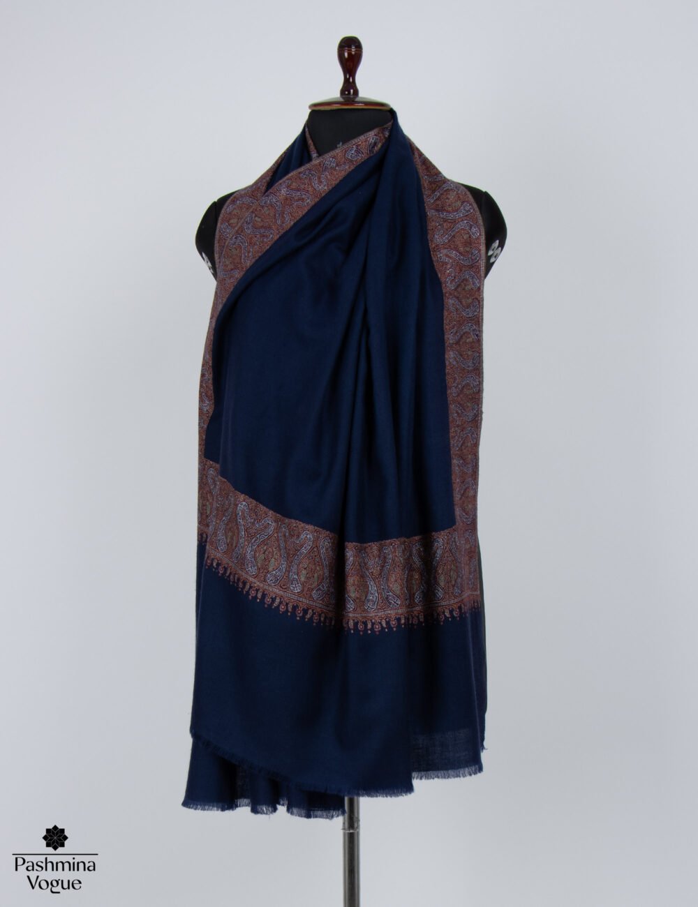 Navy Blue Pashmina Shawl