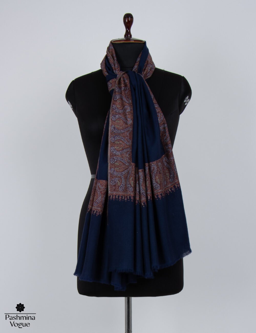 Navy Blue Pashmina Shawl