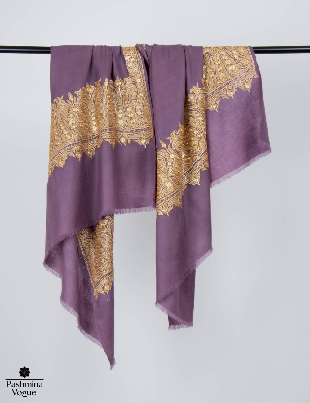 Purple Zari Pashmina Shawl