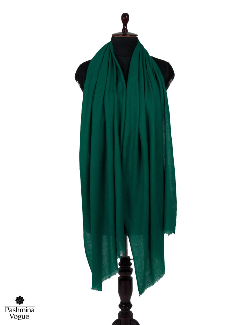 Aqua Deep Green Solid Pashmina