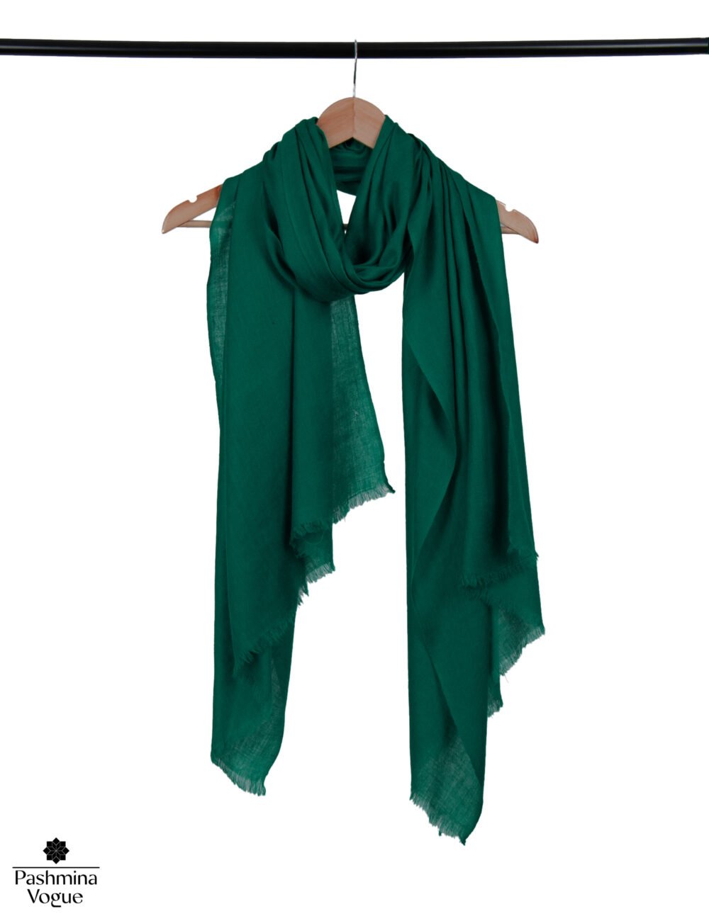 Aqua Deep Green Solid Pashmina