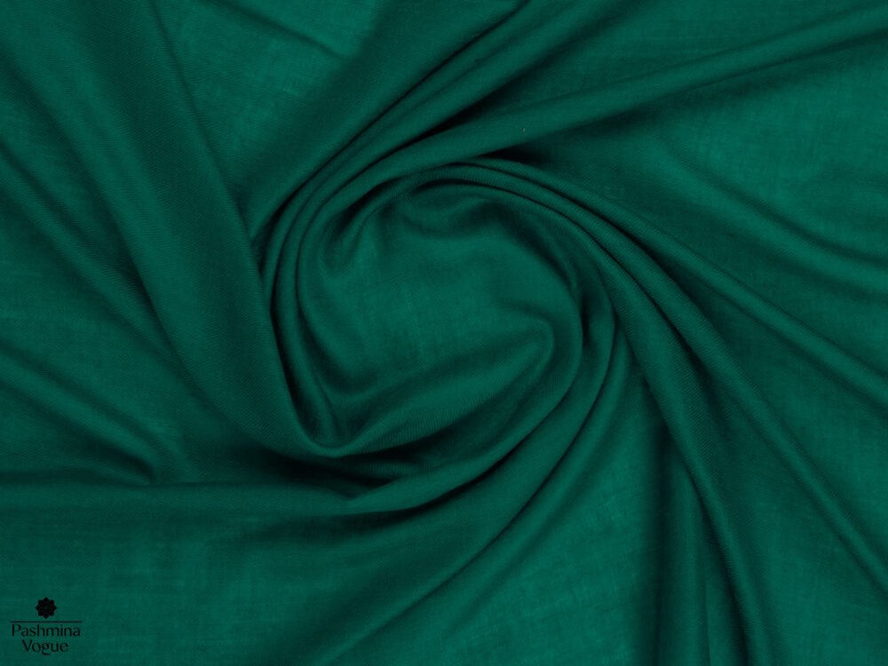 Aqua Deep Green Solid Pashmina