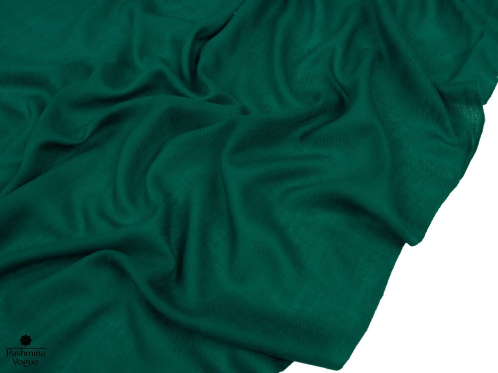 Aqua Deep Green Solid Pashmina