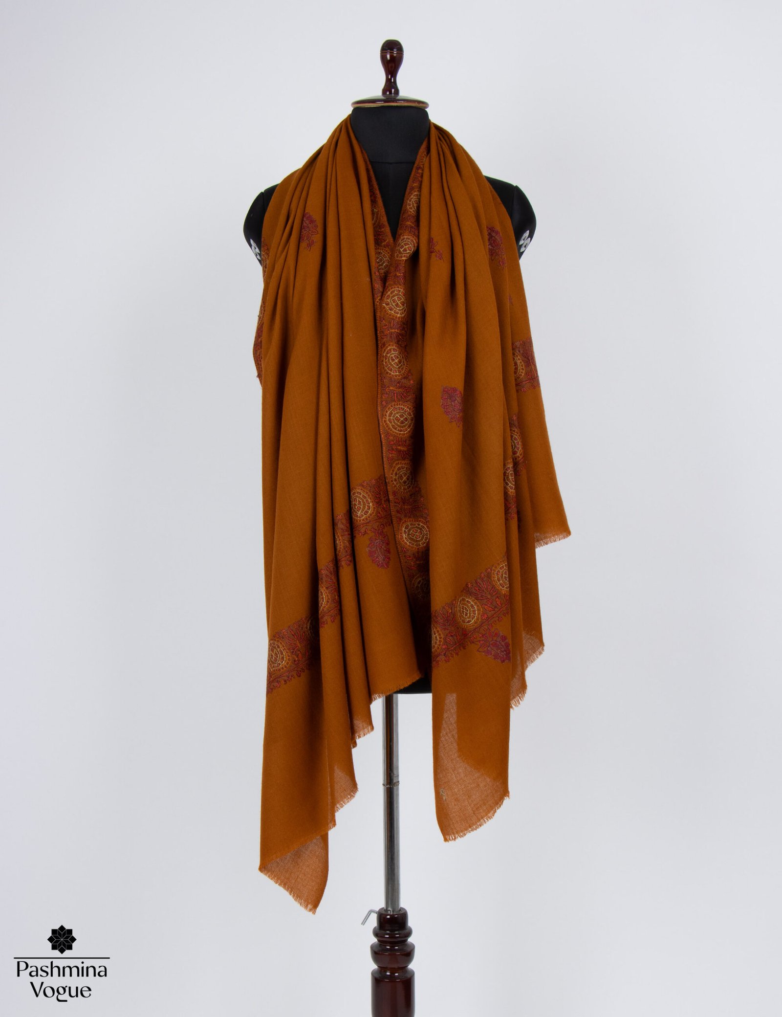 Cashmere Scarf with Palla Needlepoint Embroidery