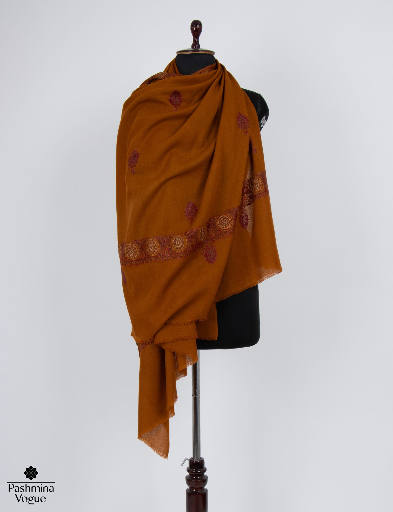 Cashmere Scarf with Palla Needlepoint Embroidery