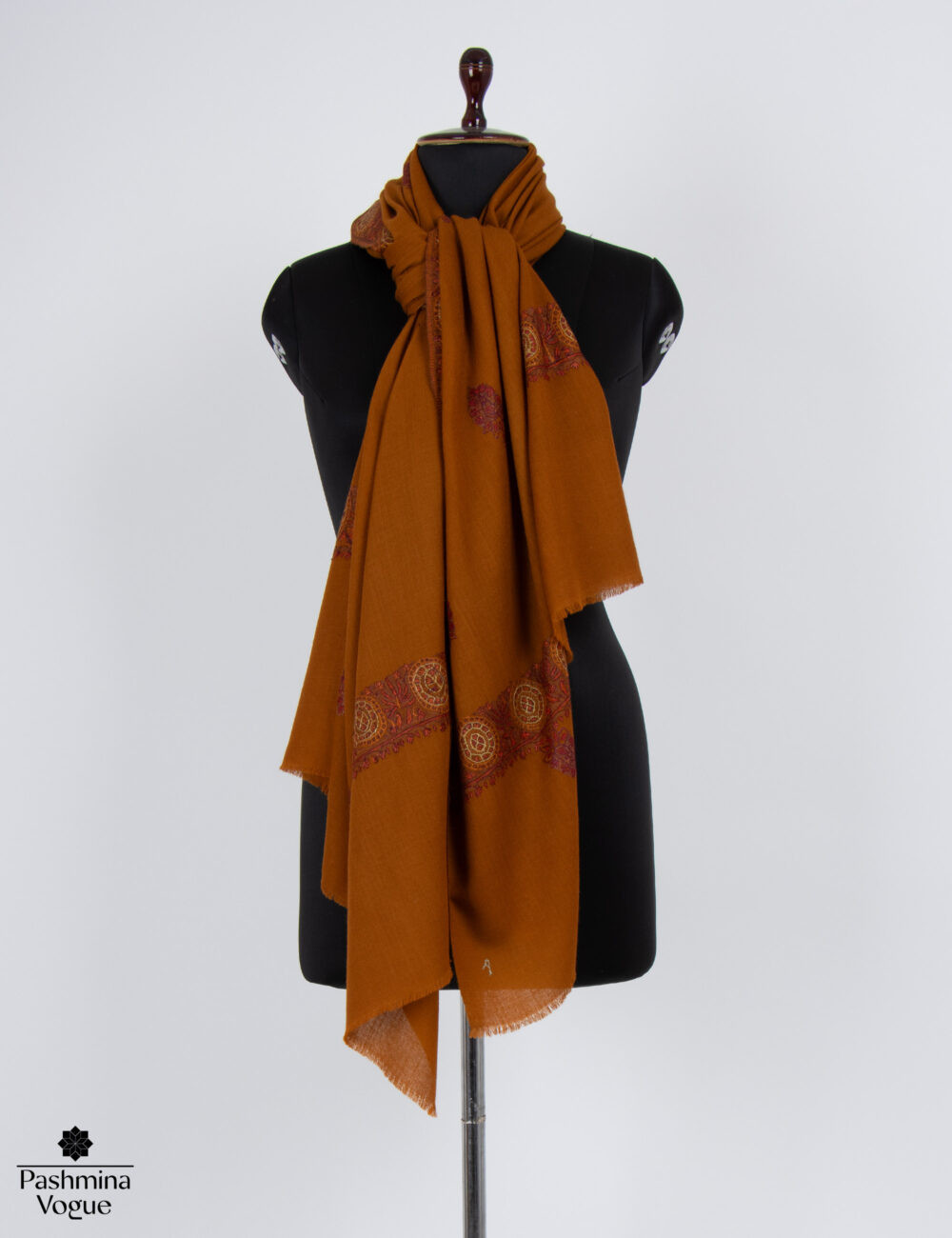 Cashmere Scarf with Palla Needlepoint Embroidery