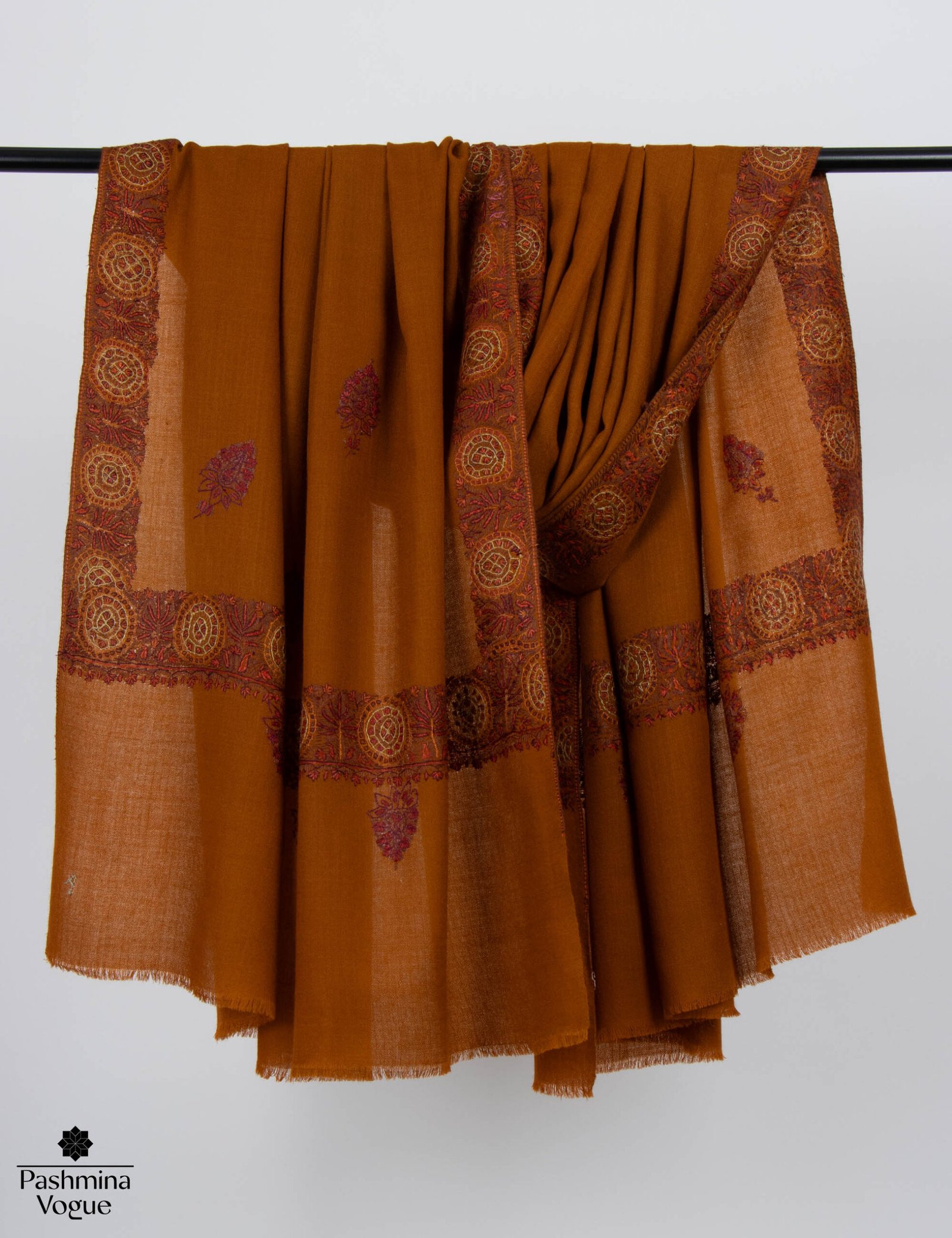 Cashmere Scarf with Palla Needlepoint Embroidery