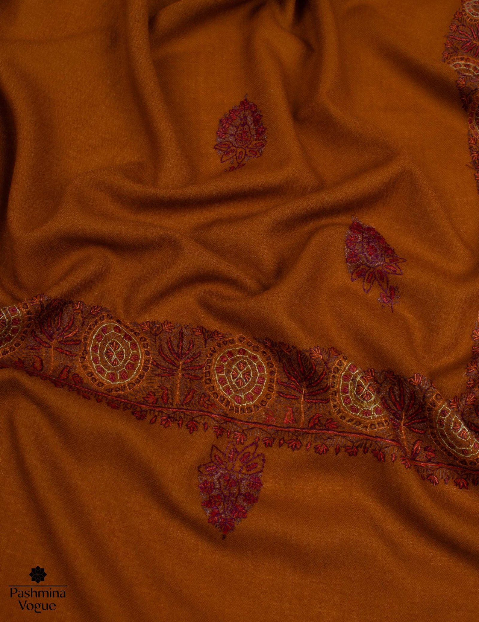 Cashmere Scarf with Palla Needlepoint Embroidery