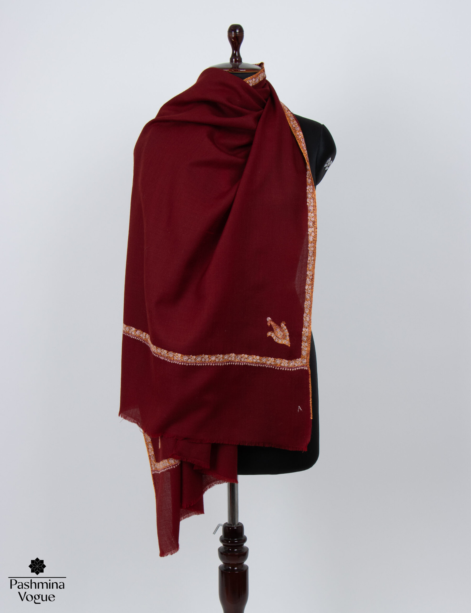 Burgundy Cashmere Merino Wool Scarf