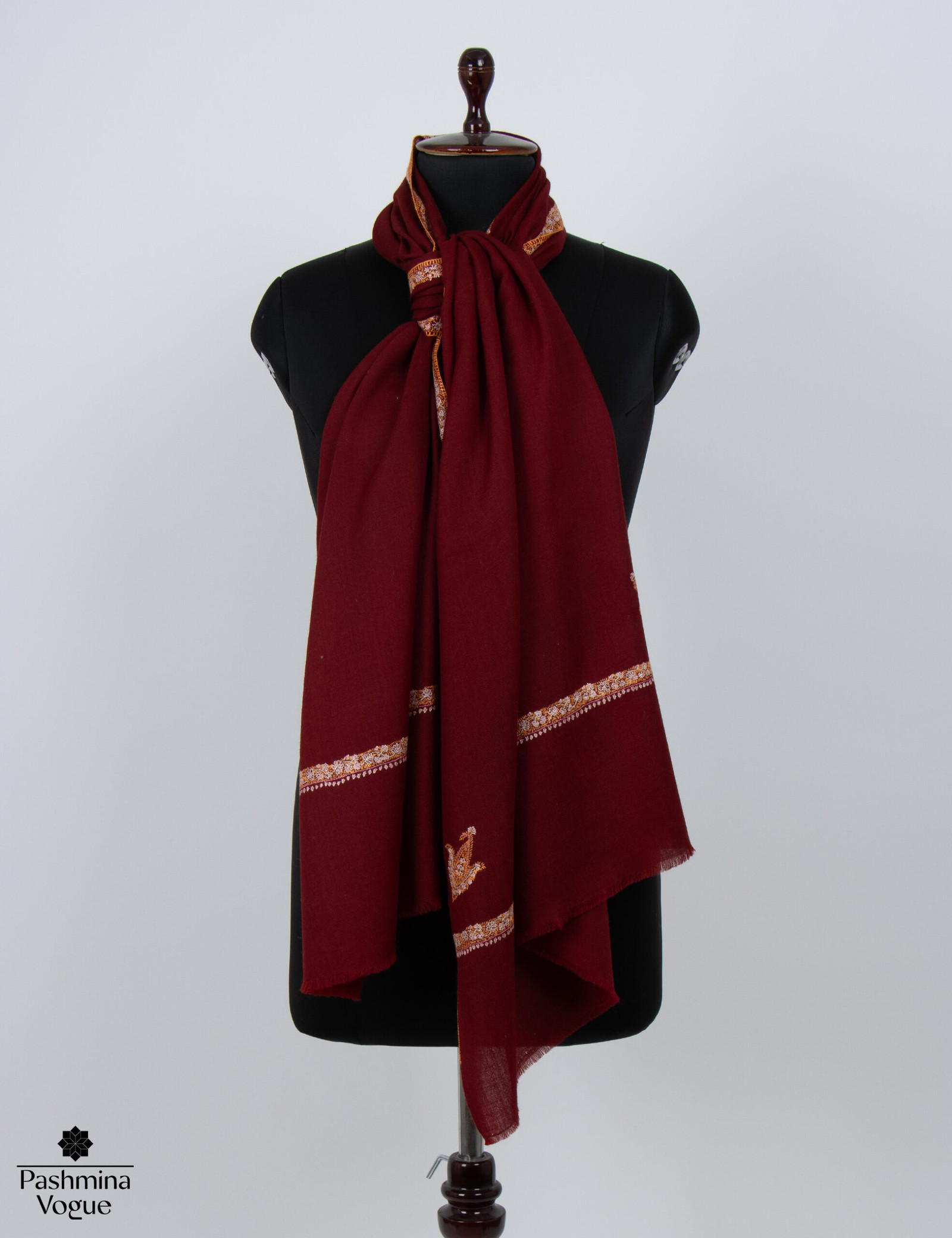 Burgundy Cashmere Merino Wool Scarf